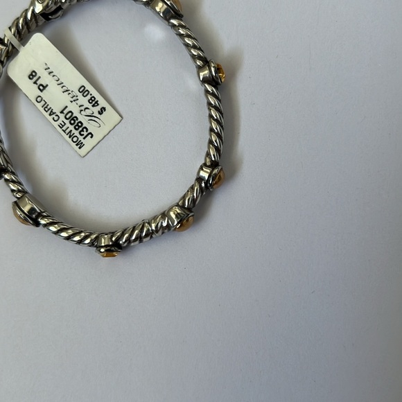 Brighton Monte Carlo Bangle Bracelet Silver/Gold NWT - Picture 10 of 14